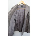 Eileen Fisher Eillen Fisher Crinkle Jacket Gray/Brown Womens Size S 100% Silk Photo 2