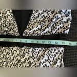 Perseption Petite Black/Gray Abstract Dots Short Cap Sleeve Dress Size S/M‎ Black Photo 6