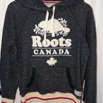Roots  Canada Tweed Hoodie Women's XXS Black/Grey Photo 0