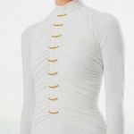 Fernando Claro Circinus Long Sleeve Straight Maxi Dress Circinus White Small Photo 1