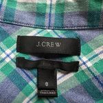 J.Crew  Boy Shirt Green Blue Plaid Button Front Preppy Fall Hayride Farm Photo 6