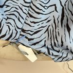 Soul of Mu NWT Blue Satin Long Sleeve Animal Print Mini Dress Size Small Photo 7