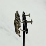 Vintage Alpaca Silver Abalone Shell Screw Back Earrings ✨ Photo 1