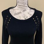 BCX Brand BCX Black Lace-Up Tunic Sweater Dress XL Photo 8