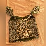 Abercrombie & Fitch Green and White Floral Blouse Photo 2