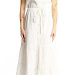 Gap  White Apron Maxi Multitier Sun Dress Sundress Eyelet Cotton Women's 8 Tall Photo 11