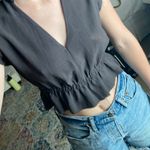 Grade & Gather Boutique Grey Crop Top Photo 2