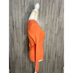 FRNCH NWT Paris Women's Orange Cardigan Sweater Medium Long Sleeve Casual Photo 5