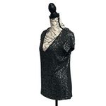 EXPRESS Vtg Y2k All Over Sequin Vneck Womens Blouse 90s 80s NYE Party M Glam Photo 1