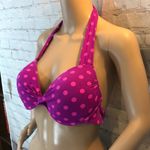 Apt. 9  Halter Top Bikini Purple Pink Polka Dots L Photo 2
