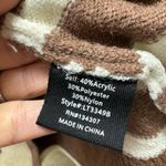 Line and Dot  cream and brown knit turtleneck sweater Photo 3