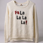 Red Camel  Cream Sweater with Festive Text Photo 0