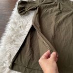 ZARA Olive Green Ruffle Sleeve Romper Dress Photo 3