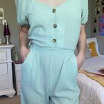 Sage Green Polka Dot Jumpsuit Size M Photo 0