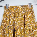 Jeuvre Yellow Floral Crop Tank Top and Skirt Set Size Small Photo 3