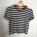 Tres Bien Striped Short Sleeve Crop Tee Photo 3
