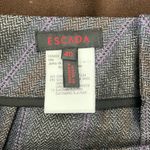 Escada Wide Leg Gray/Purple Pinstripe Silk/Wool Slacks Size 40/4 Gray Photo 1