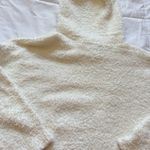 Aerie Fuzzy Heart Hoodie Sweatshirt White Cozy Sweatshirt Womens Size Medium Photo 8