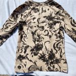 Croft & Barrow Women's Tan Floral 3/4 Sleeve Shirt Tunic Size Small (A18) Photo 2