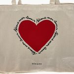 NWOT 'Sézane mon Amour' Heart 100% Cotton Canvas Tote Bag | Natural Photo 5