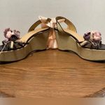 Paolo Bessante Pink Floral Laced Up Ribbon Wedges Limited Edition Size 38 Photo 5