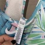 Nike  sports bra non padded small lined mesh back stretch pastel tropical Photo 3