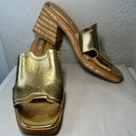 Franco Sarto Florence Gold Metallic Wedge Platform Slide Sandals Women's 9 Photo 0
