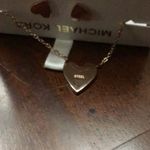 Michael Kors  set MKJ5947791 Stud Earrings &Pave Crystal Neckless Rose Gold tone Photo 2