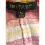 For Cynthia Striped Multicolor Linen Blend Boxy Fit Top size xl Condition: Exce Photo 10