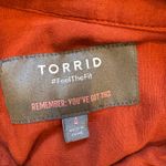 Torrid Plus Size 4 Utility Jacket Rust Red Military Cargo Style Photo 2