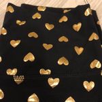 DYI  Black with Gold Metallic Hearts Leggings Photo 2