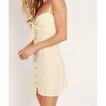 Faithfull the Brand NWT Linen Rodeo Dress Sz 6 Gingham Kivotos Yellow Tie Front Photo 15