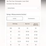 Free People #2 NWT Christopher Linen Shirt in Ivory Combo Photo 5