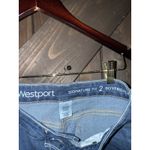 Westport  Signature Fit 2 Boyfriend Skinny Jeans Stretch Floral Embroidered‎ Sz 2 Photo 2