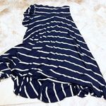 Elan 8 Way Convertible Multi Way Striped Jersey Dress Swim Coverup Blue White M Photo 7