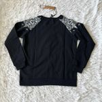 Ksubi  Women’s Cult Crest Raglan Sweatshirt in Black/white Size Medium Photo 8