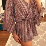 Purple Printed Romper Size M Photo 0