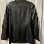 Gallery  Black Leather Women's Jacket Mid-length Sz L Large Photo 5