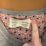 Anthropologie Saturday Sunday Gray Sweatshirt Tunic Zipper 3/4 Sleeve Top XS Photo 3