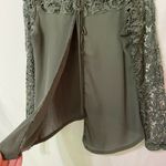 Lulumari Olive Green Round Neck Crochet Blouse L Photo 5