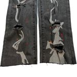 SheIn NWT, Graphic and Pain Splashed Ripped Hi Rise Jeans, Sz 28 Photo 11