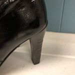 Salvatore Ferragamo Women Sz 7.5 Black Patent Leather Tall Knee High Heel Boot Photo 2