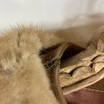 50s 60s Suede Fur Collar Tan Coat Size Medium Photo 4