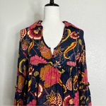 Jaase Anthropologie Boho Floral Print Flowy Hippie Bell Sleeves Blouse, Size XS Photo 1