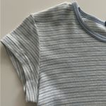 Brandy Melville  Blue and White Striped Tee Photo 2