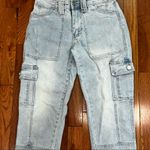 KanCan Straight Leg Cargo Pants Light Wash Blue Size undefined Photo 6