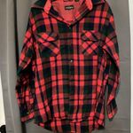 Northwest Territory Women's Large Flannel Shirt, Red Green Plaid, Plaid Shirt Photo 0