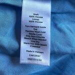 Talbots  Light Blue Fit and Flare Floral Midi Dress Size 14 NEW Flowing Hibiscus Photo 7