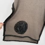 Kaktus Brown Textured Crewneck Sweater Black Boho Size Medium Acrylic Tan Photo 3