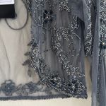 Pisarro Nights Beaded Bolero Shrug Evening Jacket Size 4 Gray Mother of Bride Photo 12
